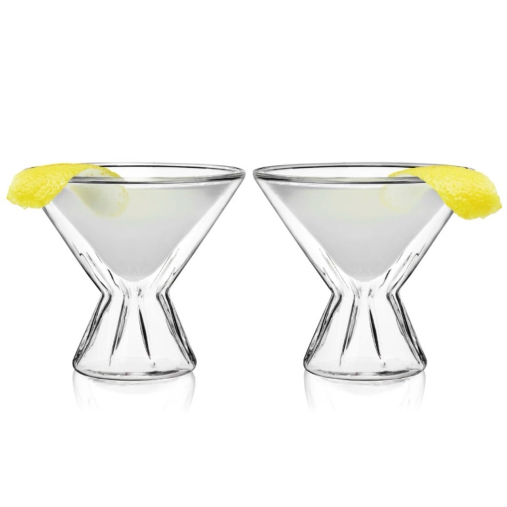 Viski Double Walled Martini Glasses- Set of 2